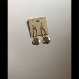 Bold elements gold tone earrings